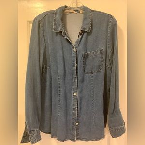 Soft Surroundings Jean Blouse Top